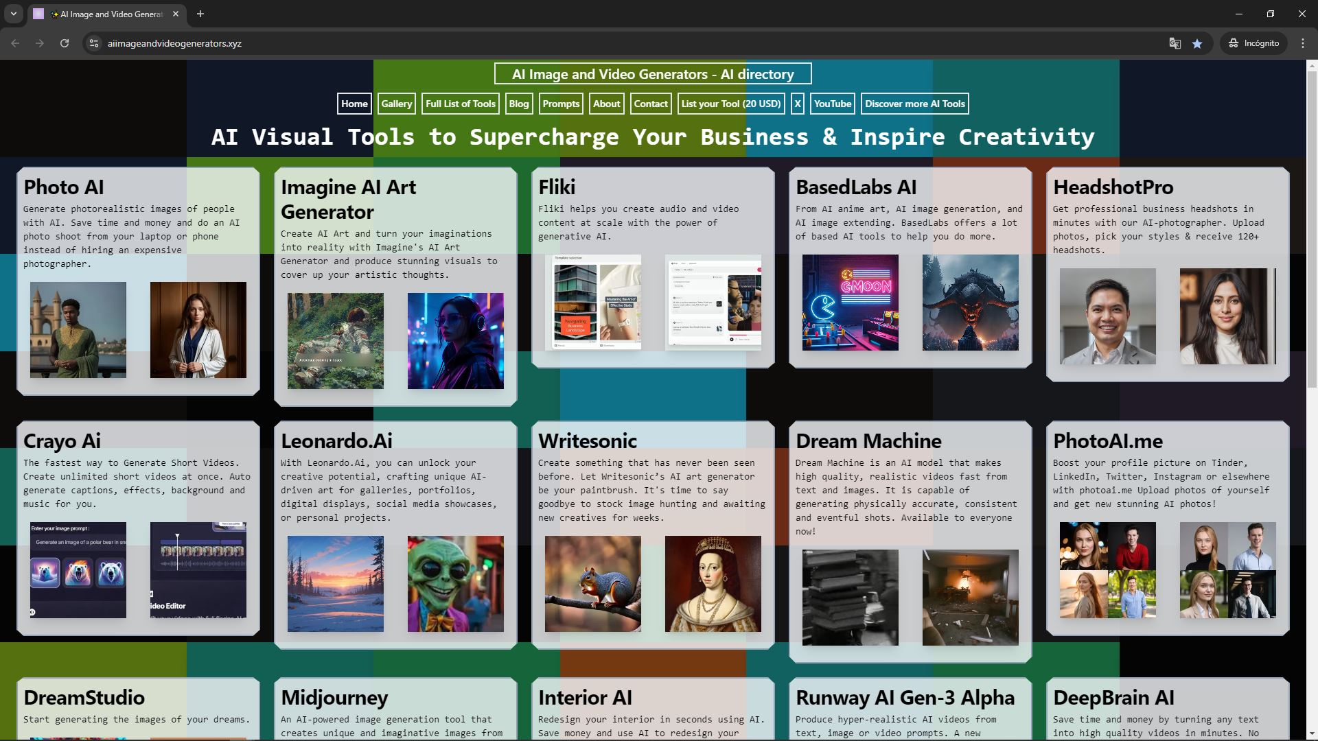 aiimageandvideogenerators.xyz banner image